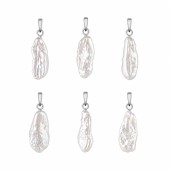 Pandantiv cu perla naturala biwa si argint DiAmanti MS21506P_W-G Pandantiv cu perla naturala biwa si argint DiAmanti MS21506P_W-G